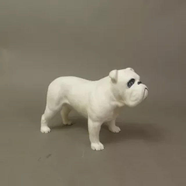 Beswick Bulldog model 965 in unusual matt white finish with black