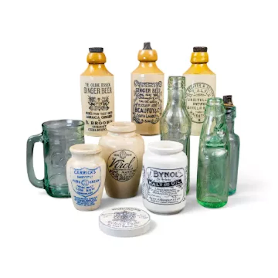 A selection of advertising Stoneware jars to include:- 'Carricks Dairy