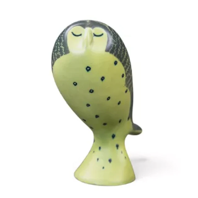 Beswick Colin Melbourne small owl in green. Model no. 1420. h.12cm