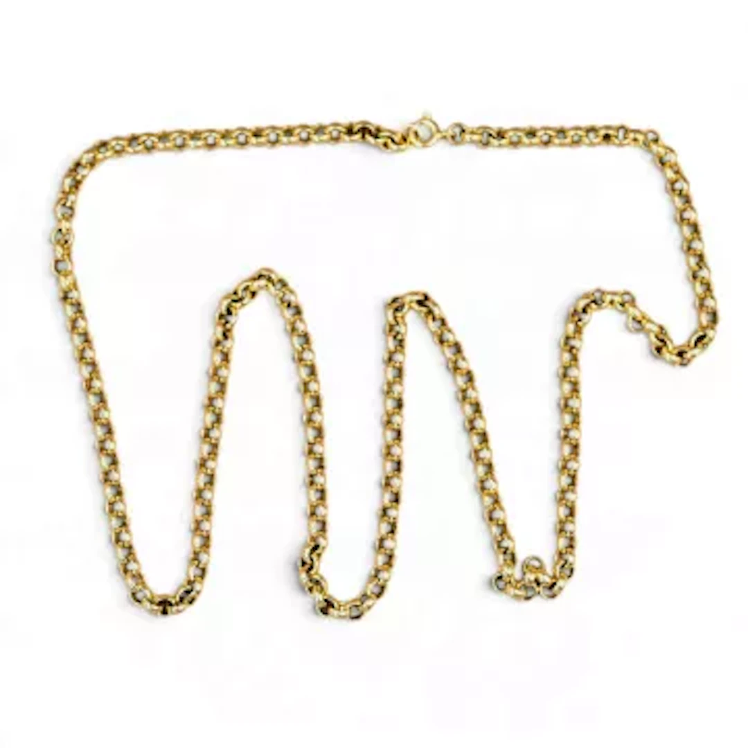 9ct gold thick necklace, L.64cm, 24.7g.