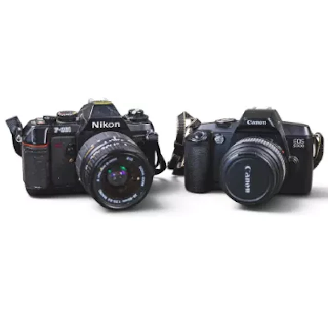 Nikon F-301 35mm SLR film camera with first built-in motorised film