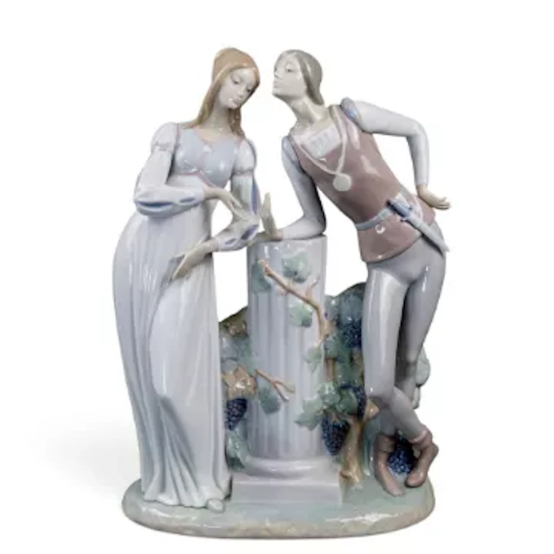 A large Lladro figure of Romeo & Juliet, model no.4750, designed by
