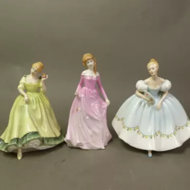 Royal Doulton figurines Paula HN2906, First Dance HN2803 and Chloe HN3914 (3).