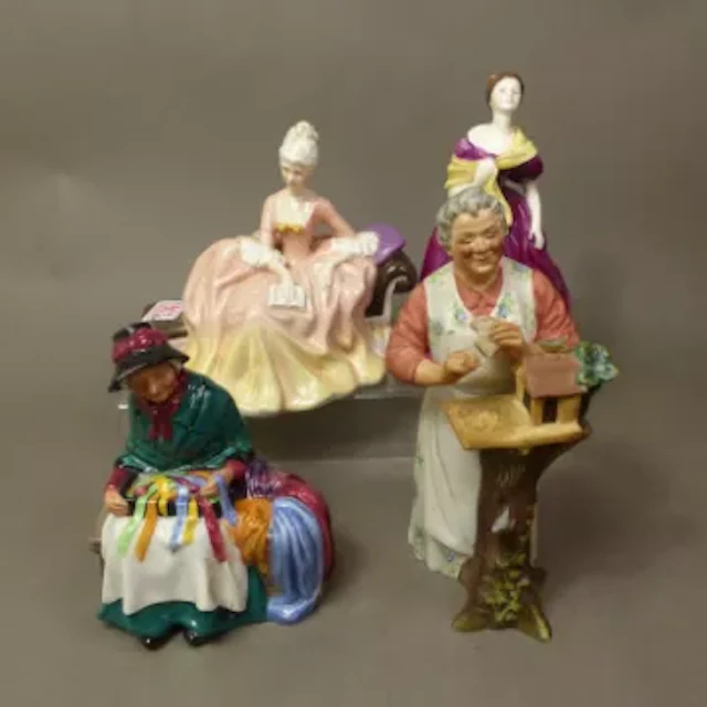 Four Royal Doulton seconds figures, Reverie, Good Morning (matt)