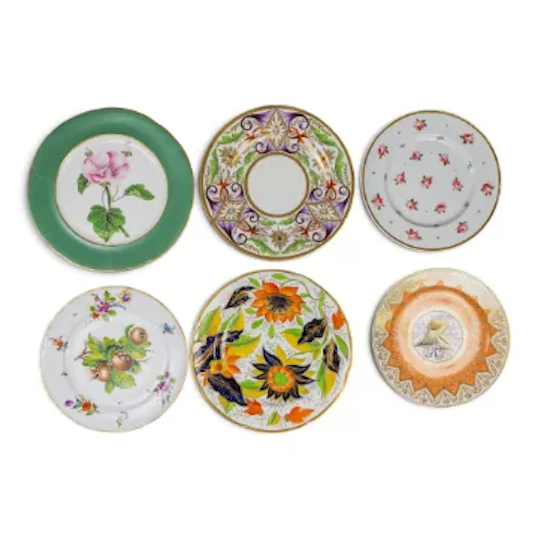 A group of 19th century English porcelain dishes/ plates by various