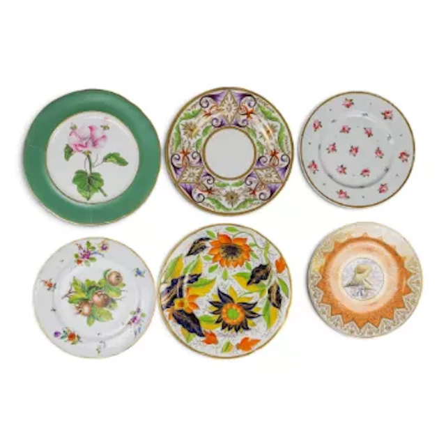 A group of 19th century English porcelain dishes/ plates by various