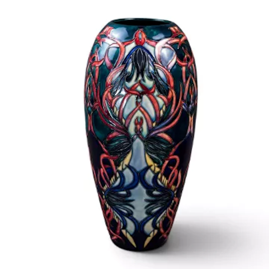 A Moorcroft limited edition vase in the Maypole design by Wendy Mason
