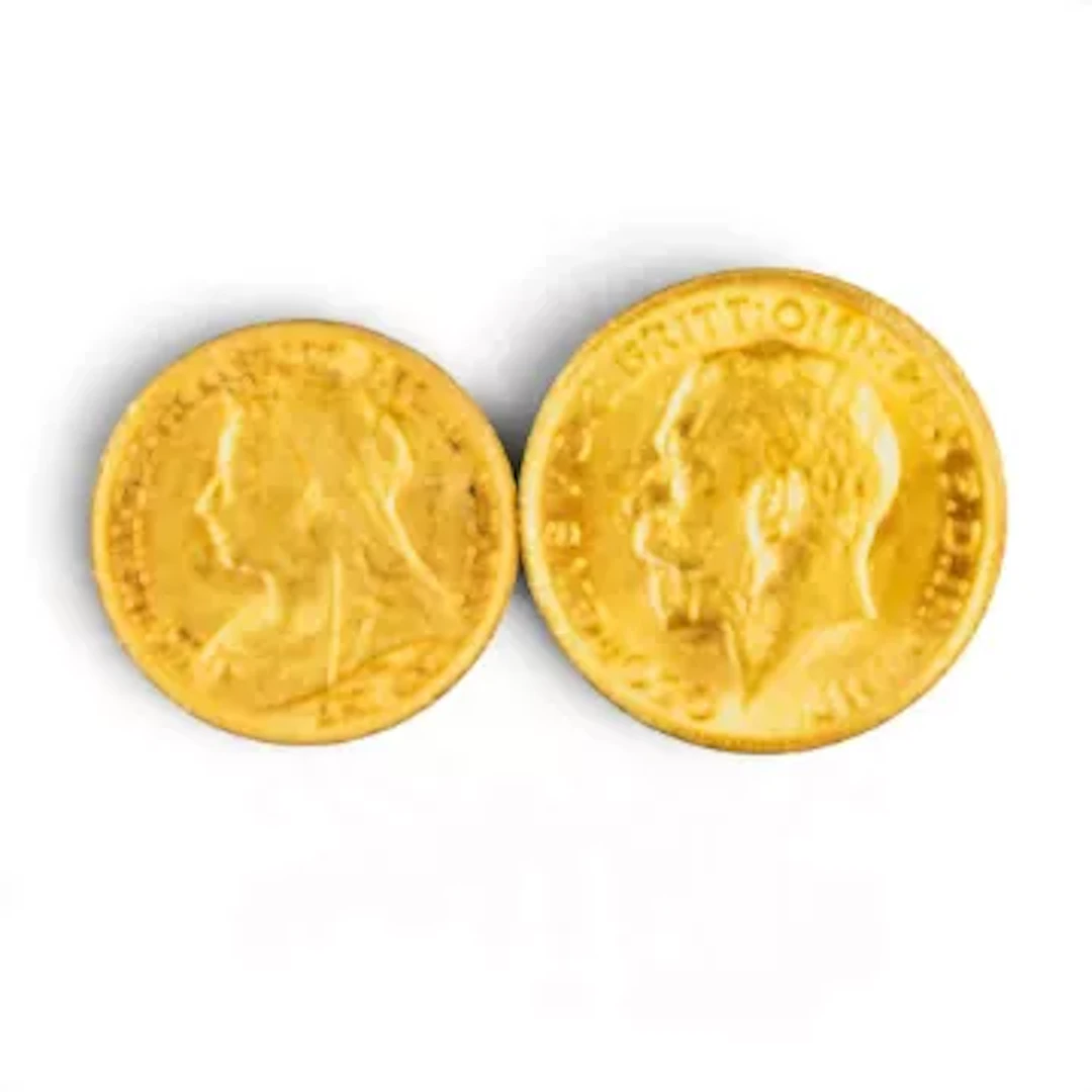 George V gold FULL sovereign, dated 1912 and a Victoria HALF sovereign