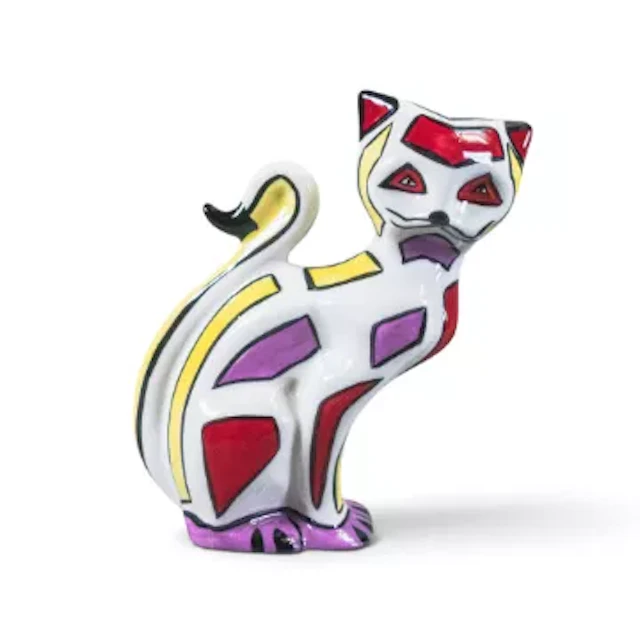 Lorna Bailey Cubic the Cat in an alternative colourway, limited edition