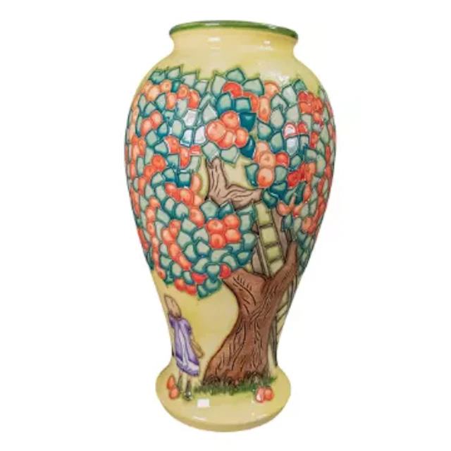 Moorcroft large vase in Apple Tree design, collectors open weekend