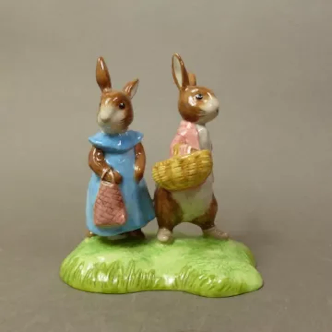 Beswick Beatrix Potter figure, Flopsy and Benjamin Bunny P4155, boxed.