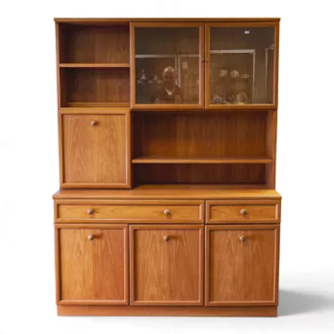 A G-Plan mid-century 'Albany' teak display unit and sideboard, designed