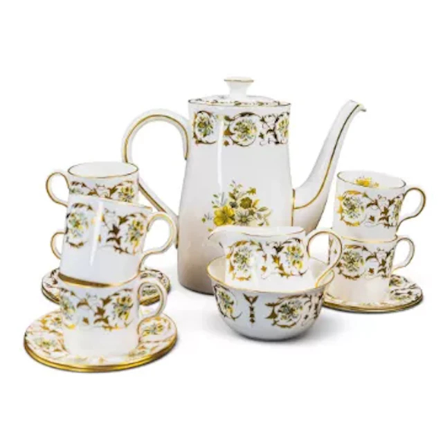 Royal Crown Derby 'Grosvenor' part coffee set to include:- coffee