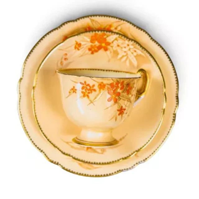 Shelley 'Scarlet Spurge' (12399) delicate China part tea set to include
