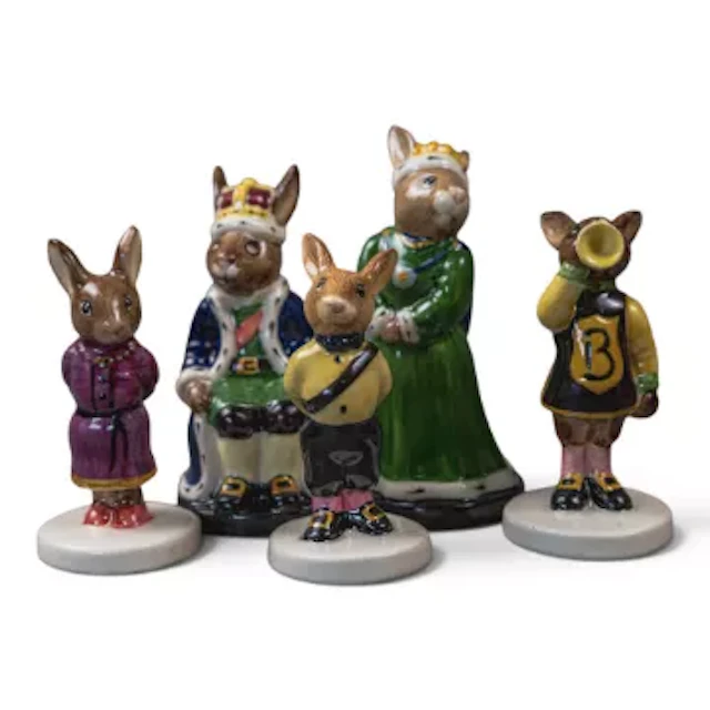 Royal Doulton set of 5 prototype colourway Bunnykins figures The Royal