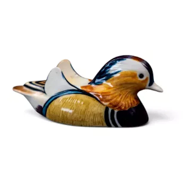 Rare Beswick Peter Scott Mandarin duck in unusual colourway - small.