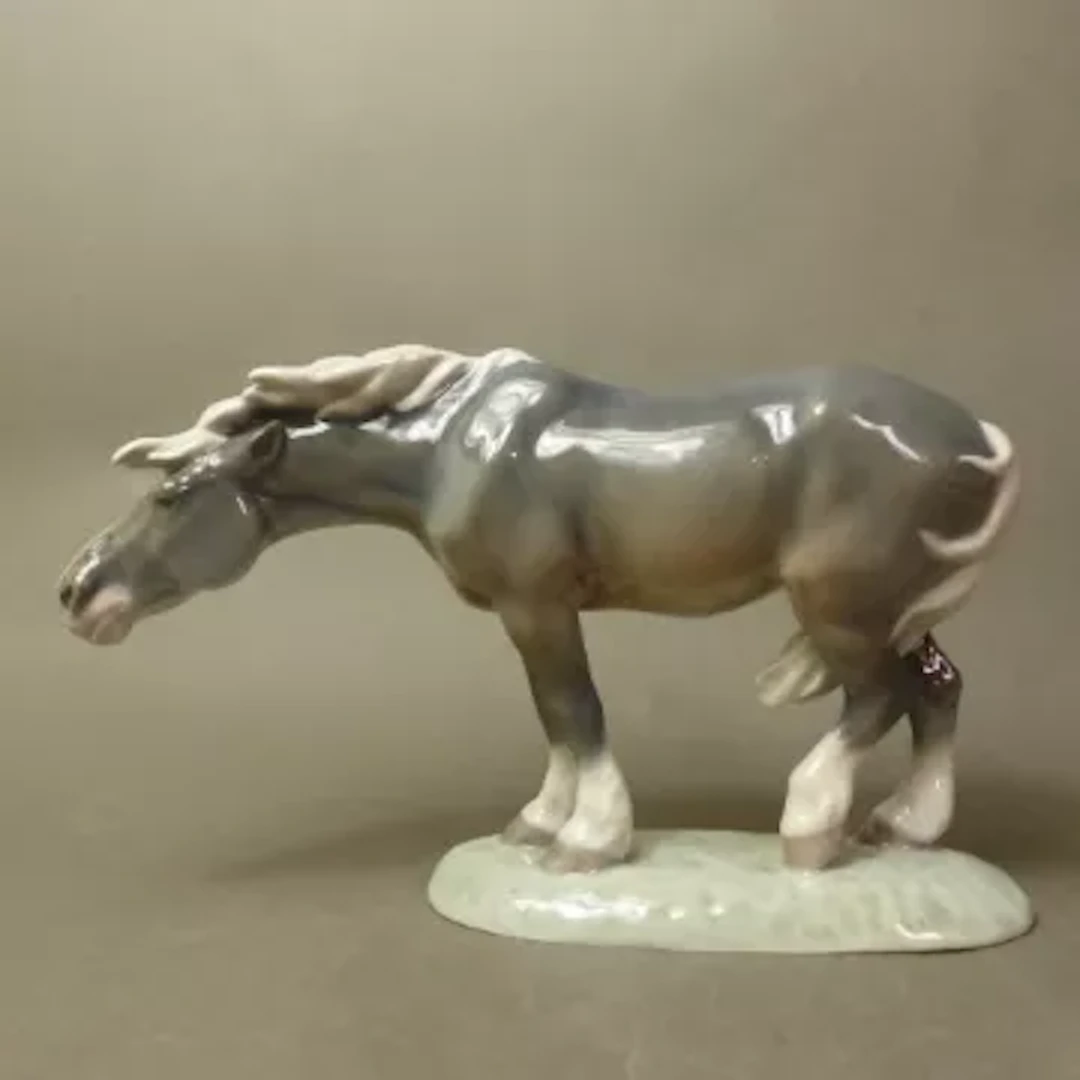 Royal Copenhagen figure 'Windswept Horse' modelled by Lauritz Jensen