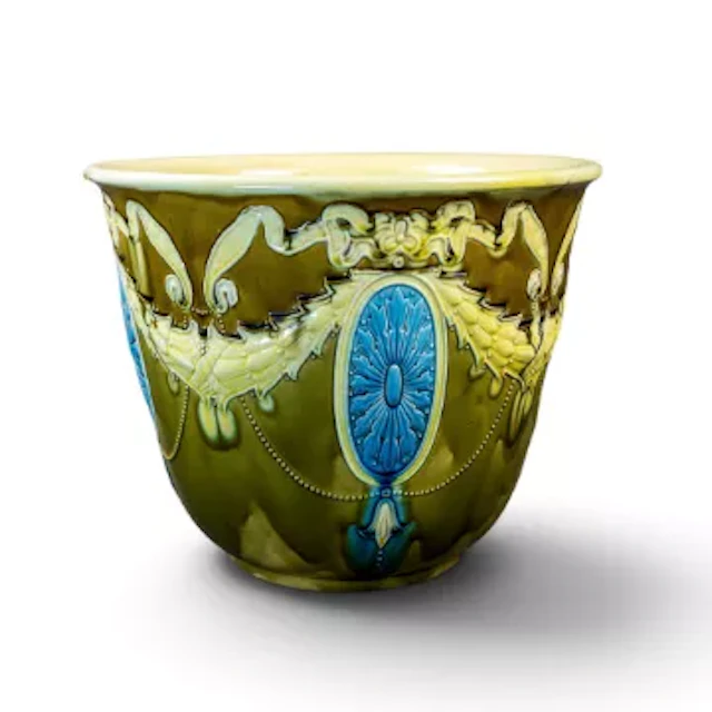 A Large Minton Secessionist jardiniere. c1900, impressed 6669 to base