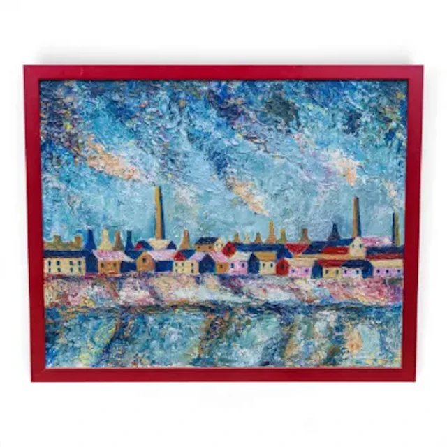 Neil Twemlow, B.A. (Hons) local artist, oil painting on canvas "The