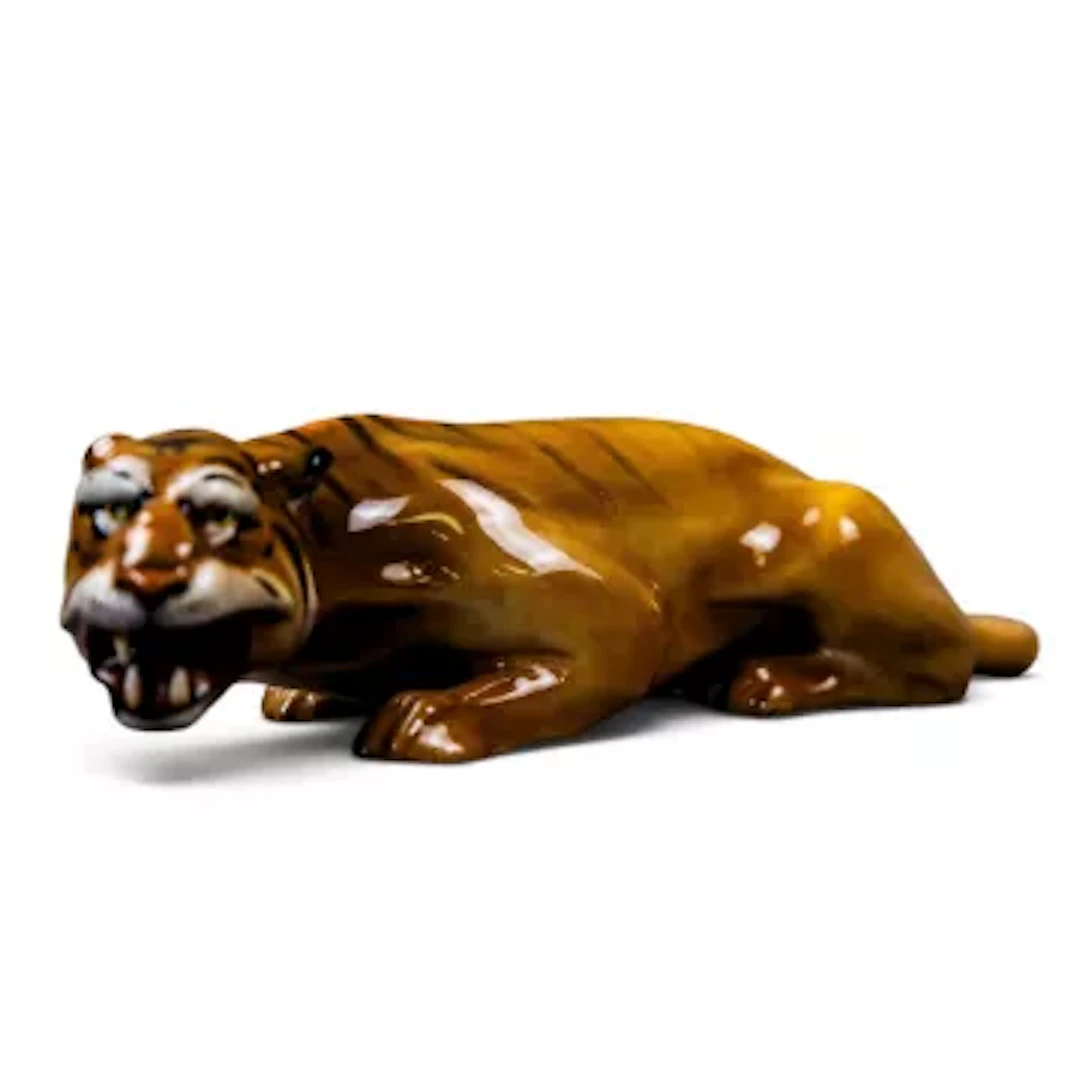 Royal Doulton crouching tiger, HN225, painted in natural colours