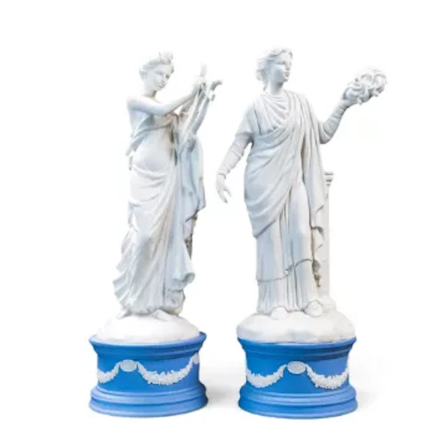 Two Wedgwood figures from the Classical Muses Series , each made in