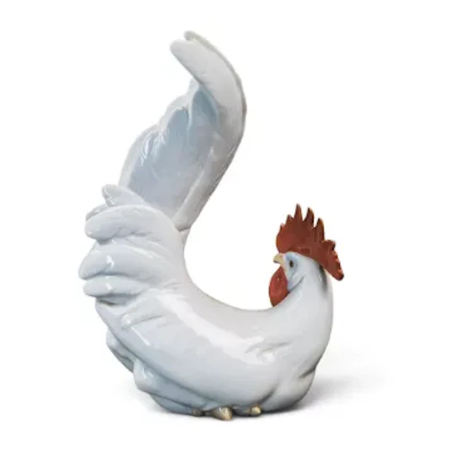 Lladro Porcelain cockerel, model no.4588, depicting a distinctive