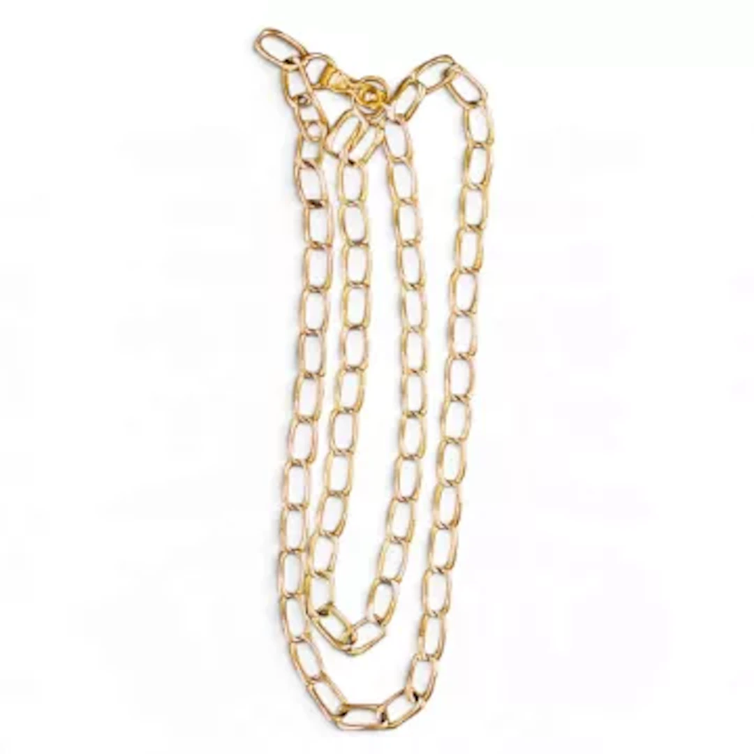 14ct gold necklace, L.48cm, 15.5g.