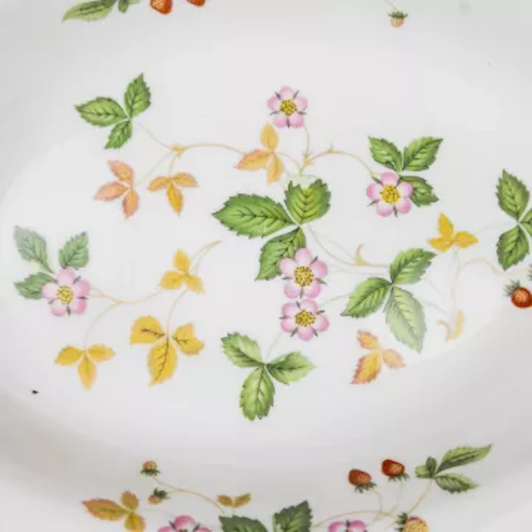 Wedgwood Wild Strawberry pattern items, serving platters and trays