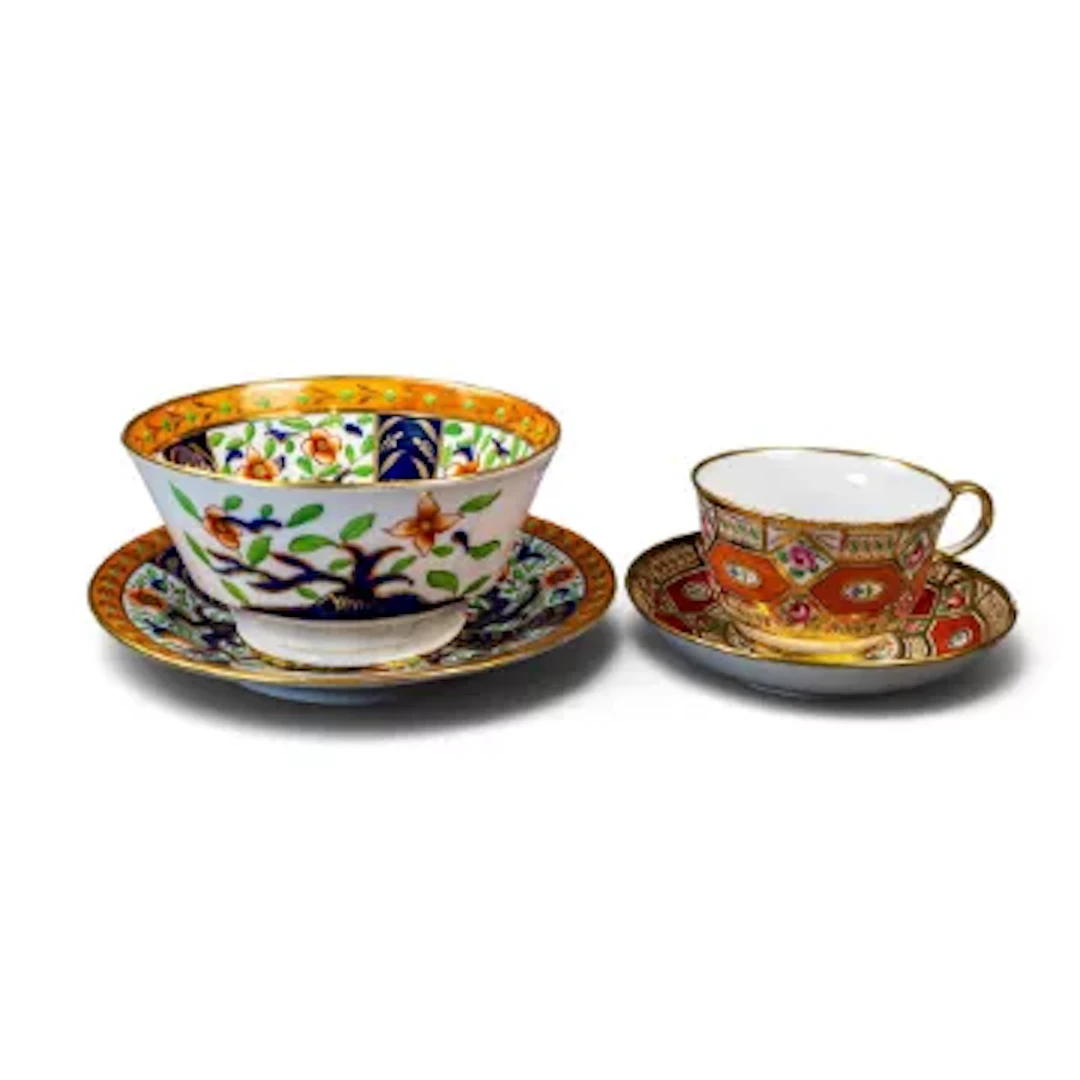 A group of three 19th century English porcelain pieces, to include