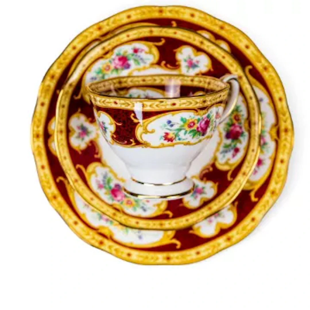 Royal Albert Lady Hamilton part tea set, comprising tea & coffee cups