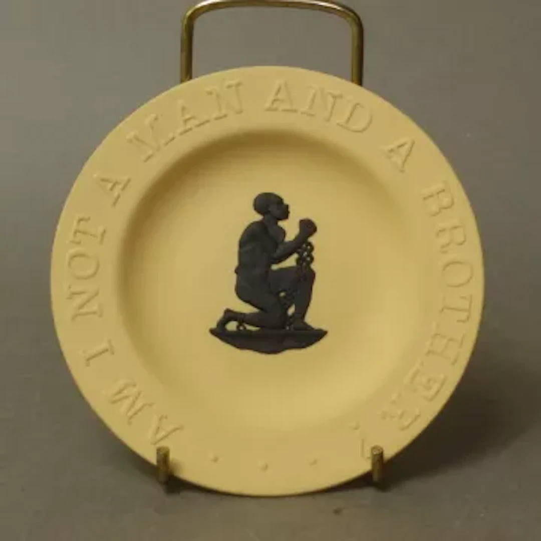 Wedgwood black on cane jasperware William Wilberforce & The Abolition