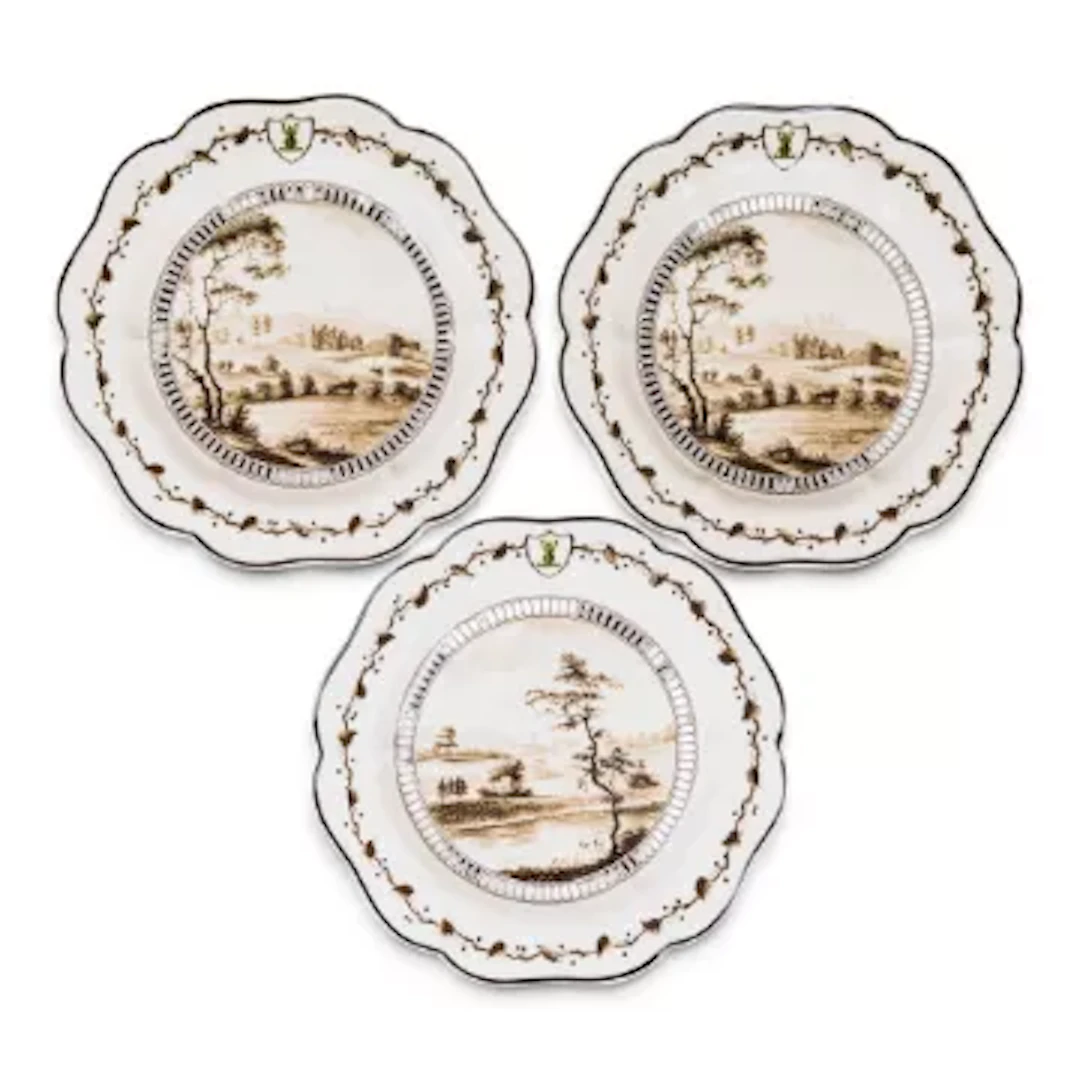 Three Wedgwood Bicentenary Queens Ware plates, each a limited edition