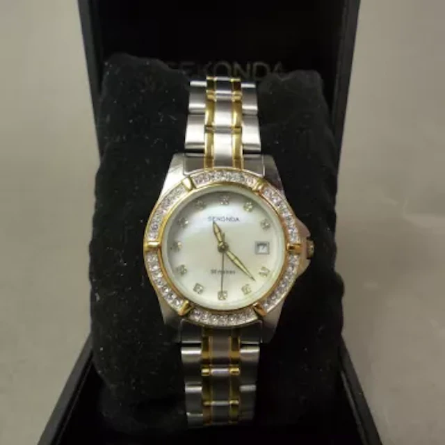 Sekonda ladies Twilight Pearl 4174 wrist watch set with stones, with