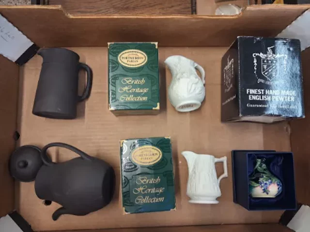 Mixed collection of items to include a Wedgwood black basalt coffee