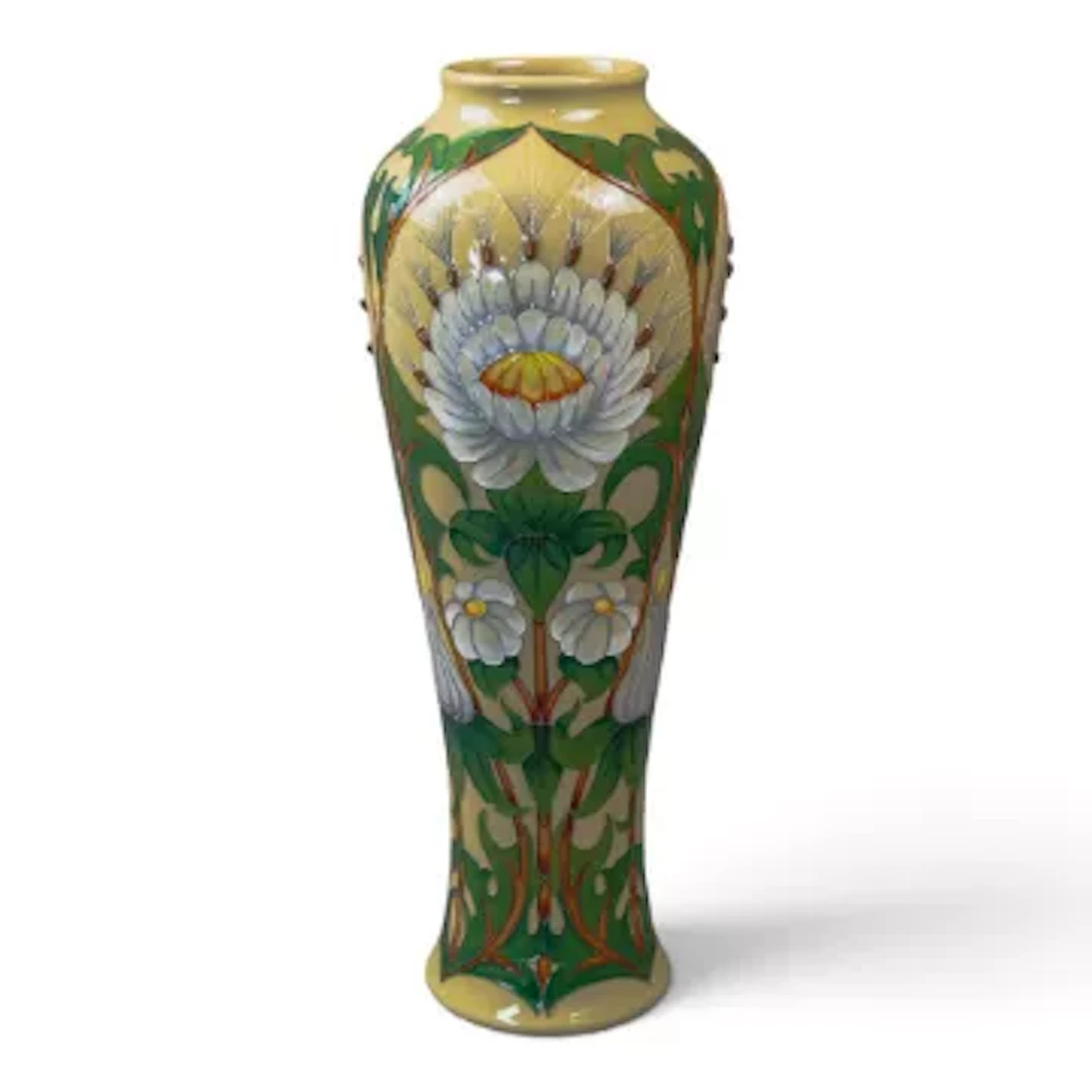 A Moorcroft trial vase in the 'Dent De Lion' design by Rachel Bishop