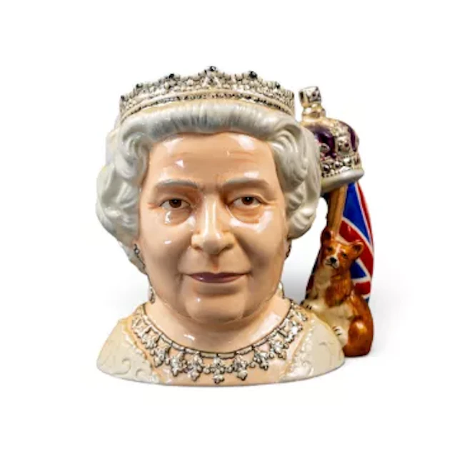 Royal Doulton character jug Queen Elizabeth D7256, character jug of