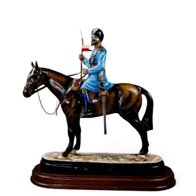 Michael Sutty prestige porcelain military figure Sowar on horseback