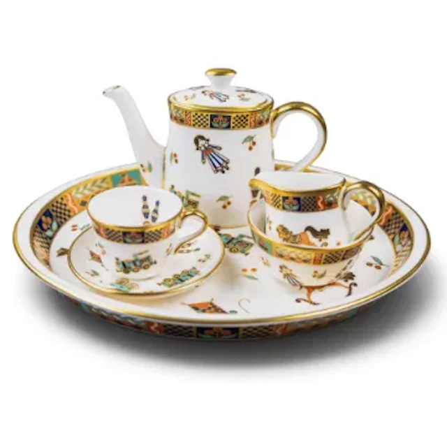 A Royal Crown Derby 'Treasures of Childhood' miniature six piece tea