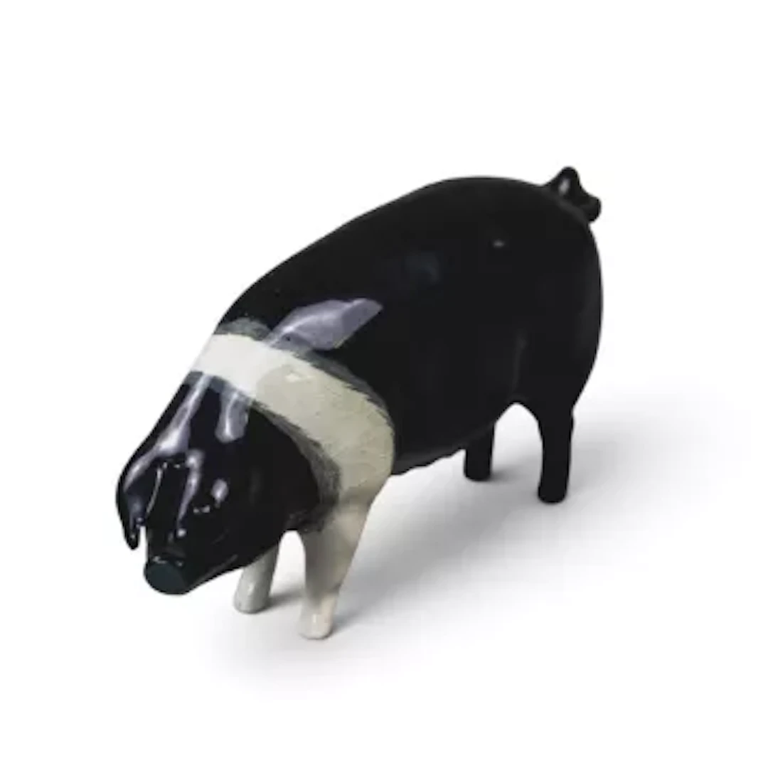 Beswick Wessex Saddleback sow "Merrywood Silver Wings 56th", model 1511. h.7cm