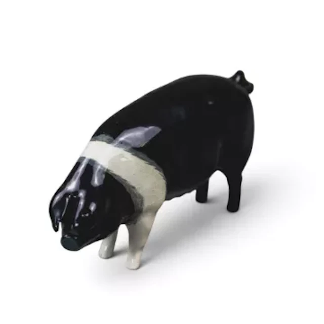 Beswick Wessex Saddleback sow "Merrywood Silver Wings 56th", model 1511. h.7cm