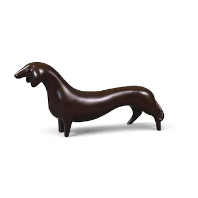 Rare Beswick Colin Melbourne Dachshund in brown. Model no. 1469. h.17cm