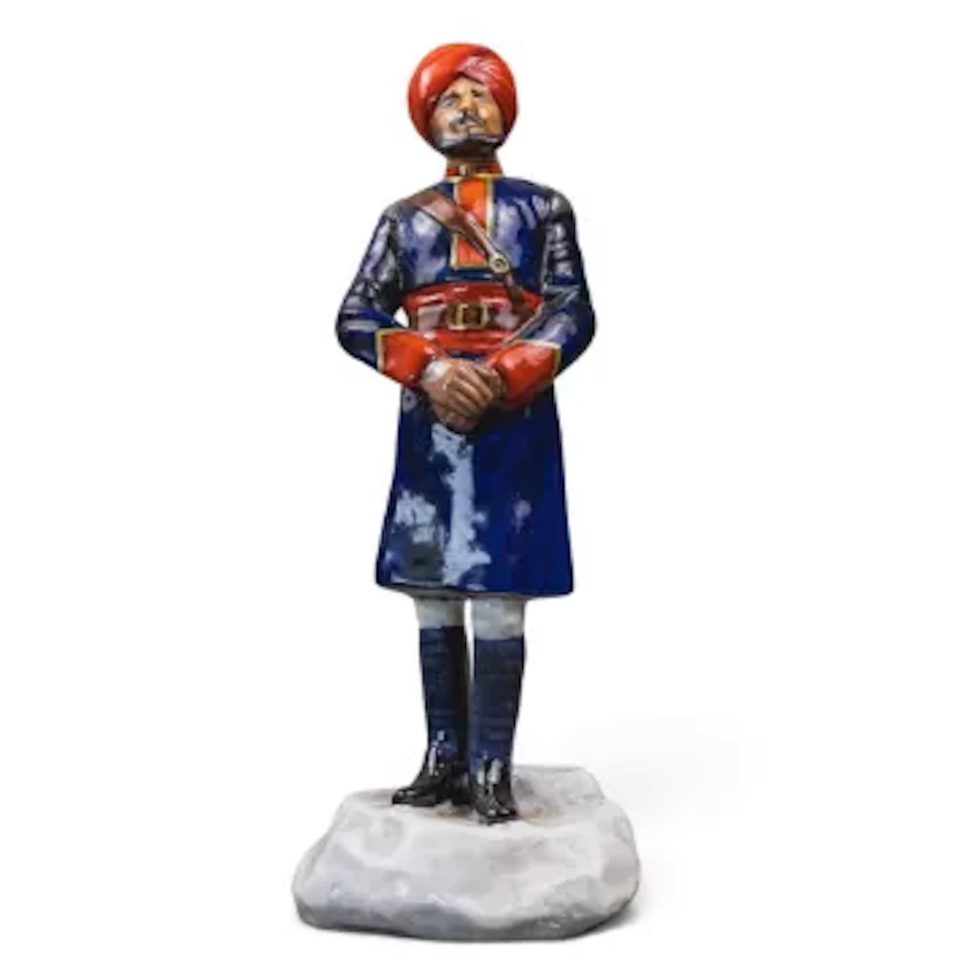 A Michael Sutty porcelain military figure, 14th Bengal Lancers Sowar, h.27cm