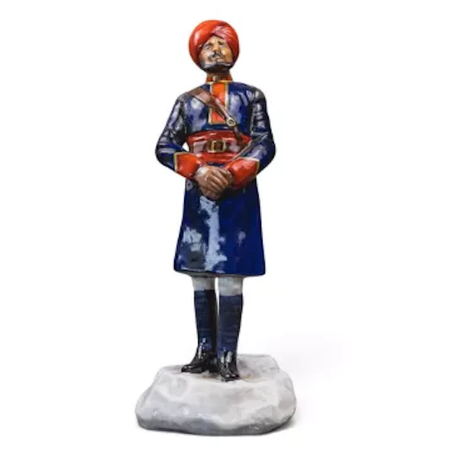 A Michael Sutty porcelain military figure, 14th Bengal Lancers Sowar, h.27cm