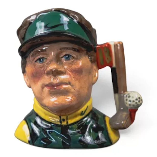Royal Doulton prototype colourway small character jug The Golfer D6865