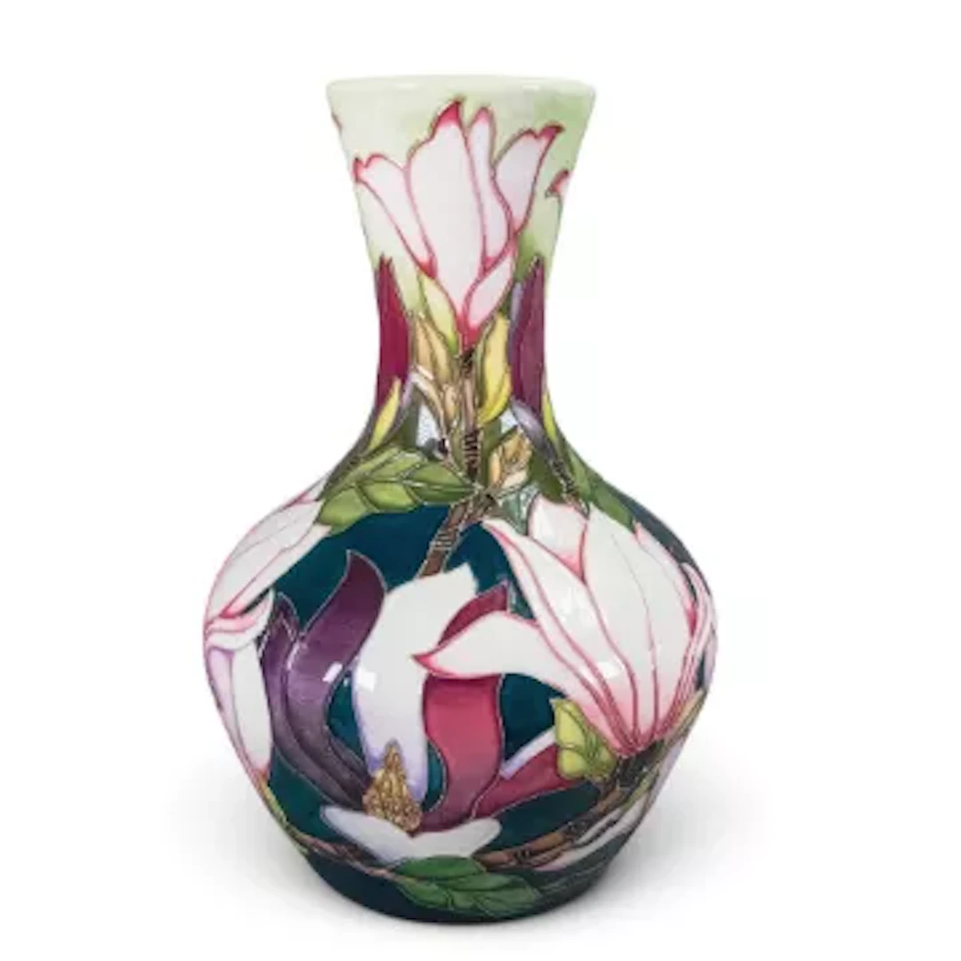 Moorcroft Curves of Beauty vase 82/10, L/E 13/15. Signed by designer