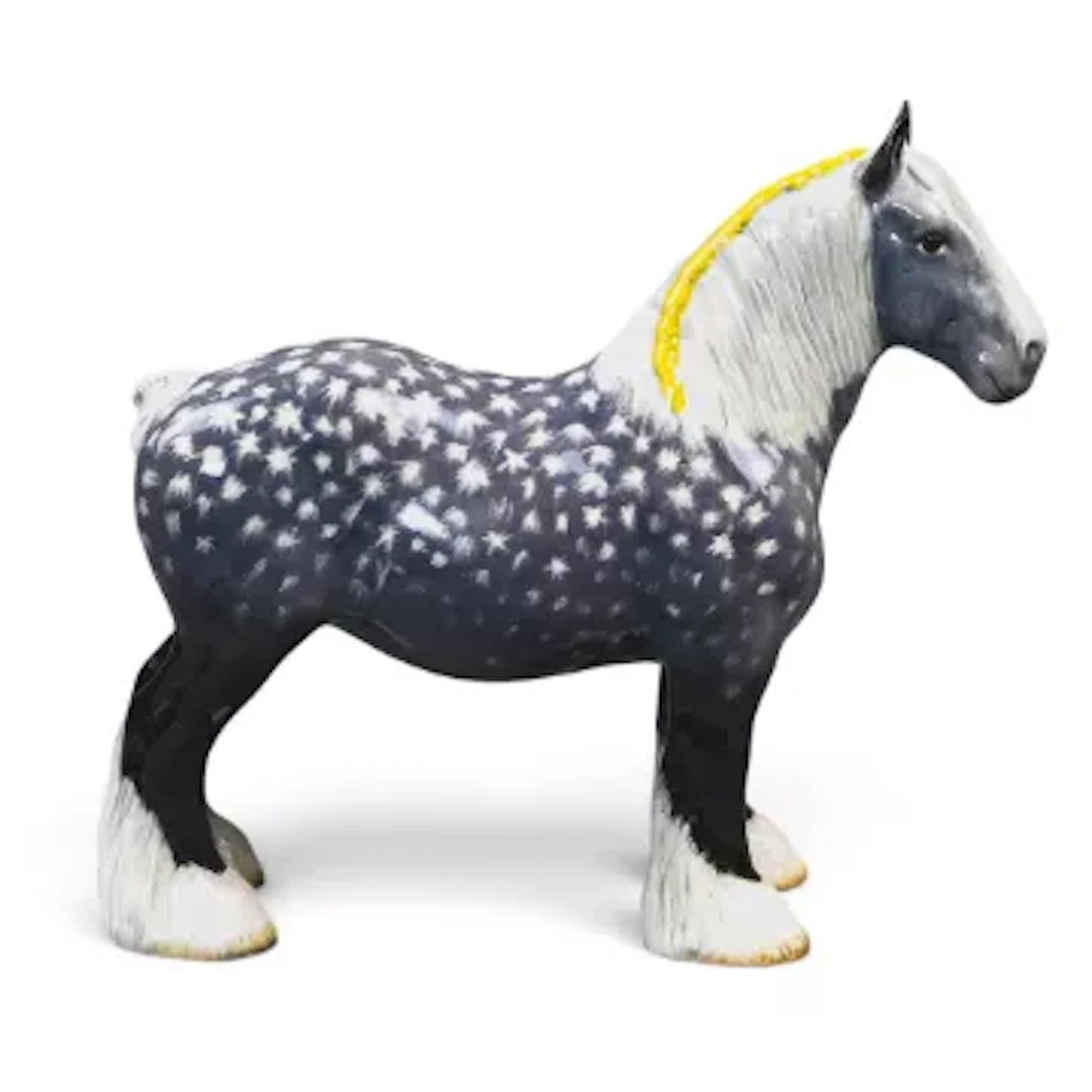 Rare Beswick 818 shire in 'Star Burst'. h.22cm