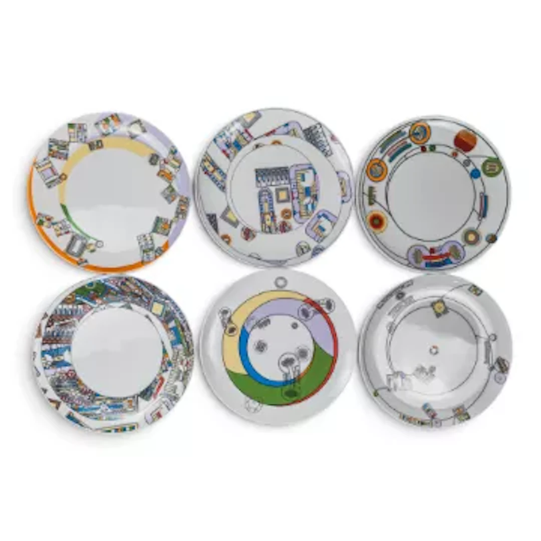 Eduardo Paolozzi for Wedgwood. Kalkulium Suite. Rare set of 6 plates