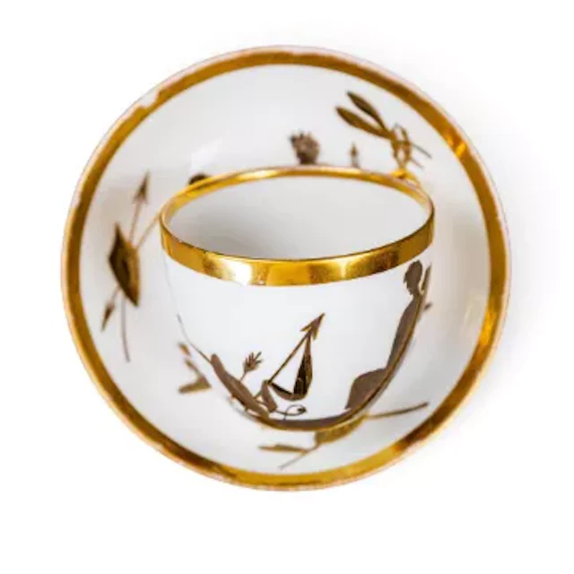 A Coalport 19th century service, neoclassical transfer printed on