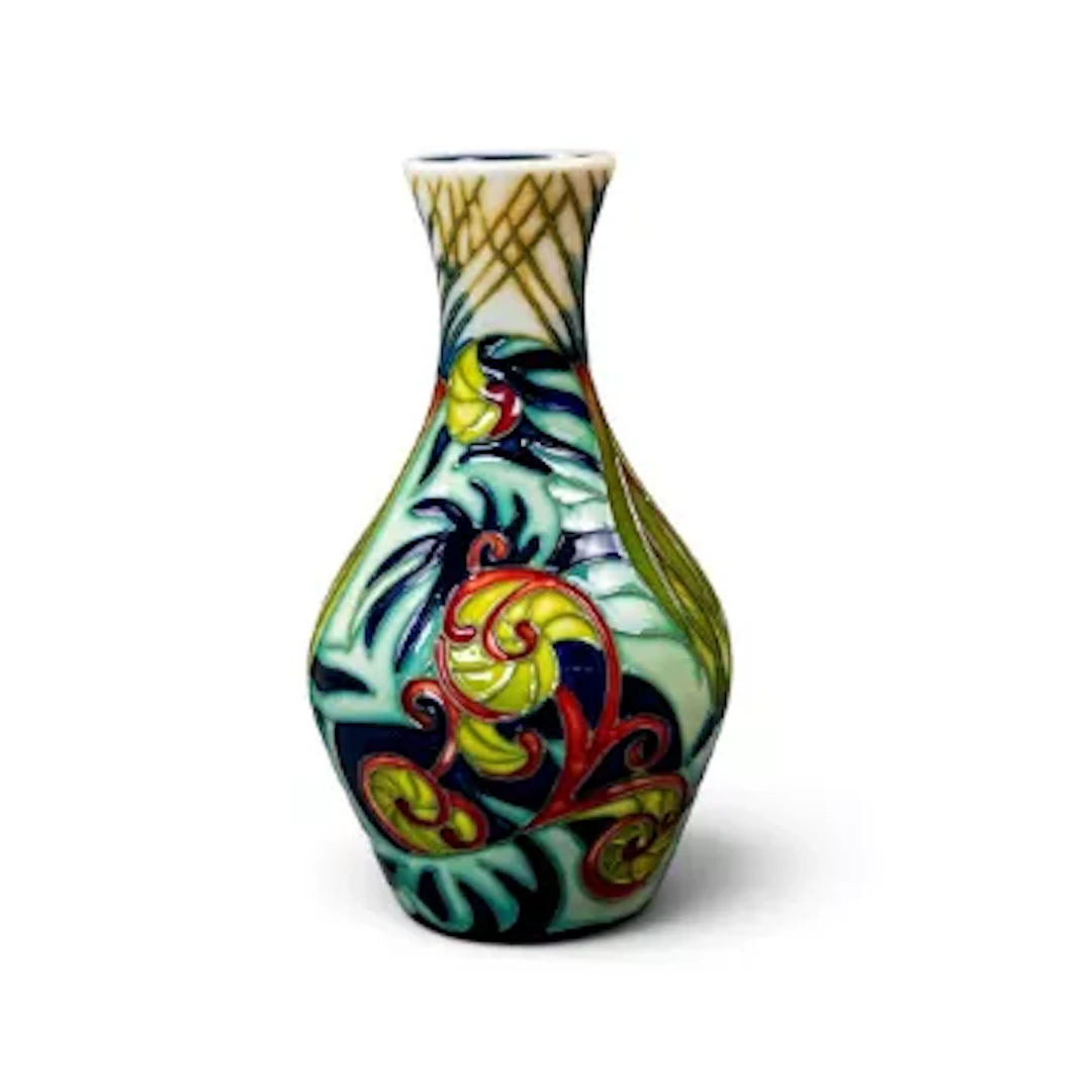 A Moorcroft vase decorated in a fern design by Philip Gibson, first