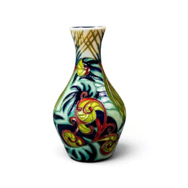A Moorcroft vase decorated in a fern design by Philip Gibson, first